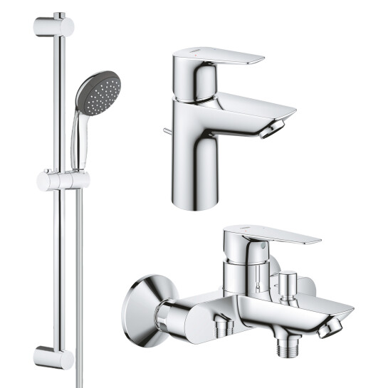 Набори змішувачів Набір змішувачів 3 в 1 для ванної кімнати Grohe QuickFix StartEdge S-Size UA202501SQ