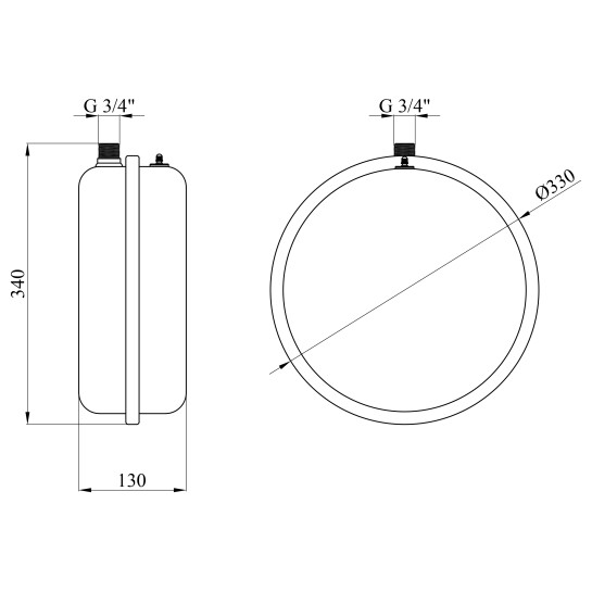Додаткове фото - Розширювальний бак Grandwater PTEV10 (таблетка)