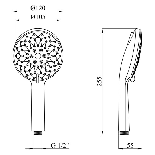 Додаткове фото - Лійка для ручного душу Kroner KRM - C723