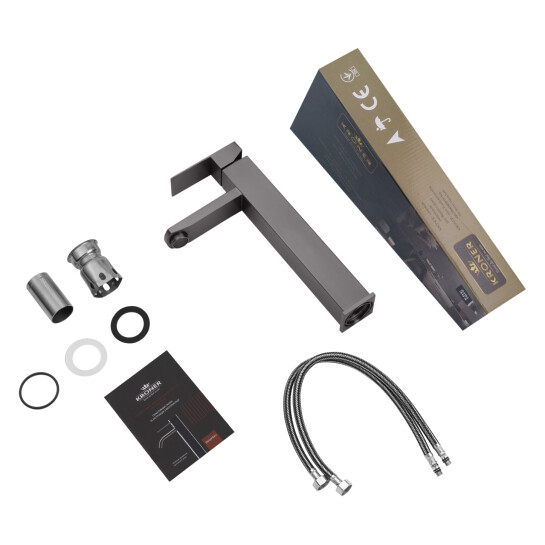 Додаткове фото - Змішувач для раковини Kroner KRP Edelstahl Kubus - PVD010-3