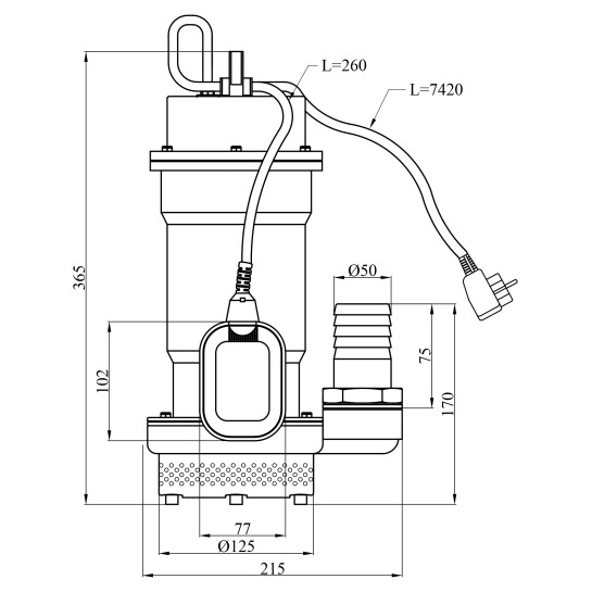 Додаткове фото - Насос фекальний Forwater SWP-14-11-1,1 кВт