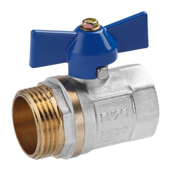 Крани кульові Кран кульовий Valves 1" ВЗ PN30 синій метелик