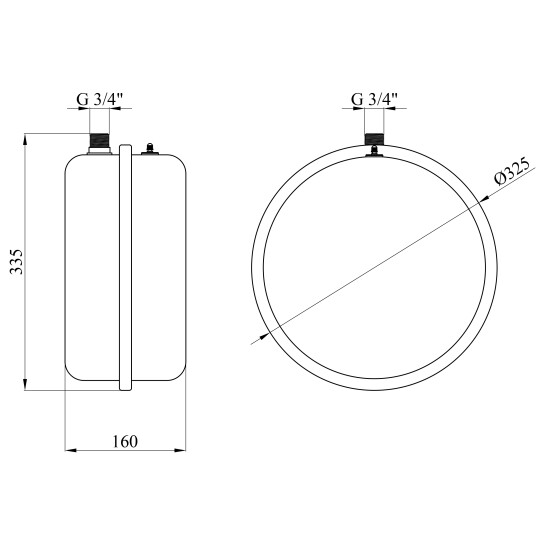 Додаткове фото - Розширювальний бак Grandwater PTEV12 (таблетка)