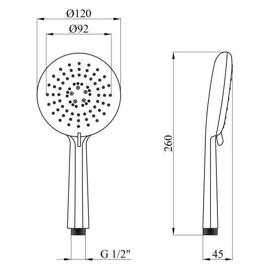Додаткове фото - Лійка для ручного душу Kroner KRM - C724