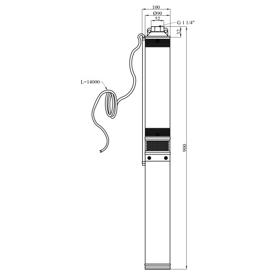 Додаткове фото - Насос глибинний Forwater 4QJD214-1,1 кВт