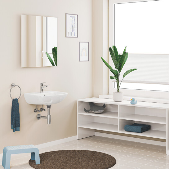 Додаткове фото - Набір змішувачів Grohe Quickfix термостат для душу з душовим гарнітуром Precision Flow THM та змішувач для раковини StartEdge S-Size UA202503TE