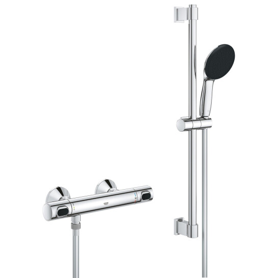 Додаткове фото - Набір змішувачів Grohe Quickfix термостат для душу з душовим гарнітуром Precision Flow THM та змішувач для раковини StartEdge S-Size UA202503TE