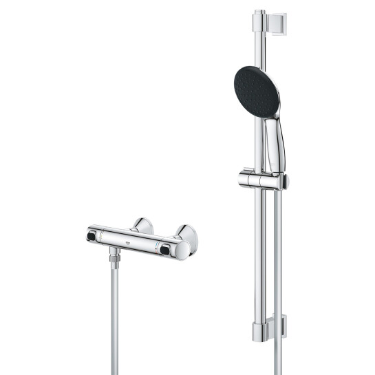 Додаткове фото - Набір змішувачів Grohe Quickfix термостат для душу з душовим гарнітуром Precision Flow THM та змішувач для раковини StartEdge S-Size UA202503TE