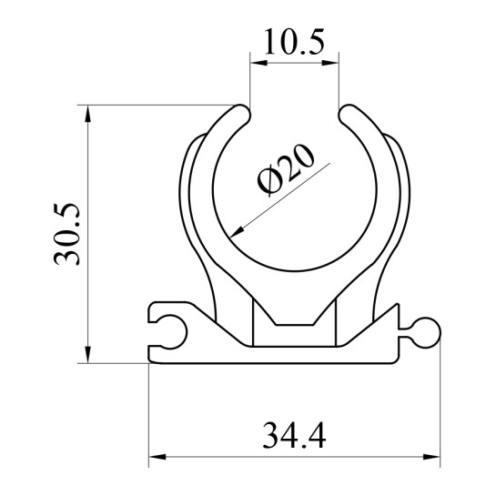 Додаткове фото - Кріплення для металопластикової труби Український легіон 18х20 мм одинарне