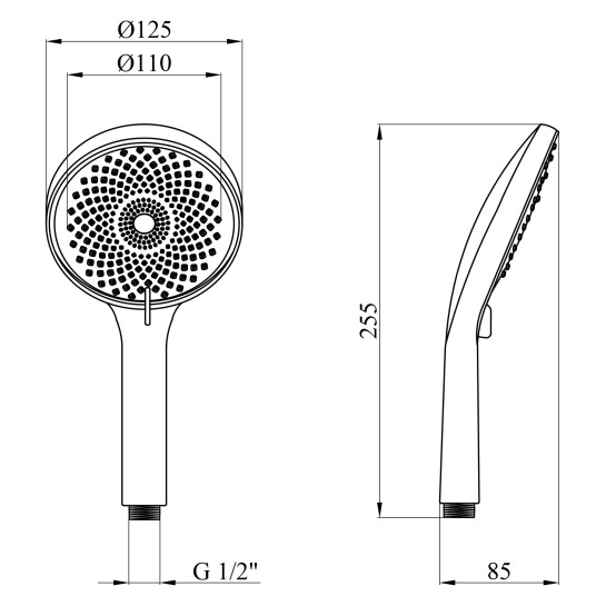 Додаткове фото - Лійка для ручного душу Kroner KRM - C725