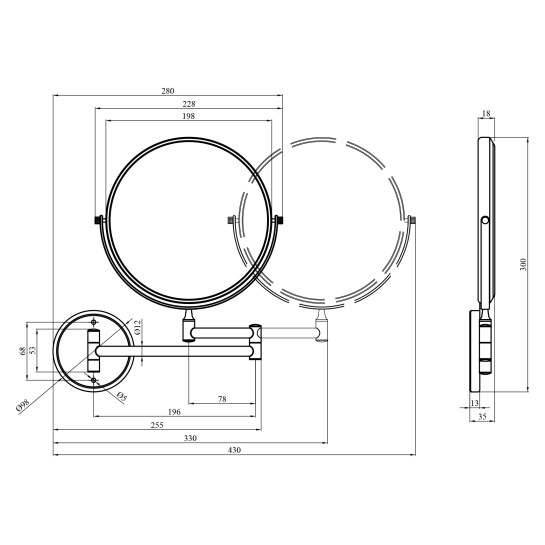 Додаткове фото - Дзеркало косметичне Kroner KRP Graz - C1118