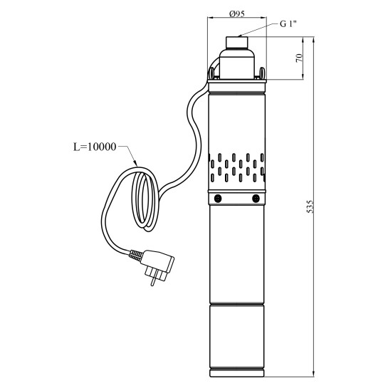 Додаткове фото - Насос глибинний Forwater 4SQGD1,2-50-0,37 кВт з вбудованим конденсатором