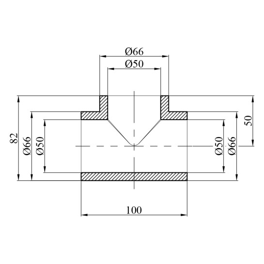 Додаткове фото - Трійник PPR GrandiTherm 50 мм
