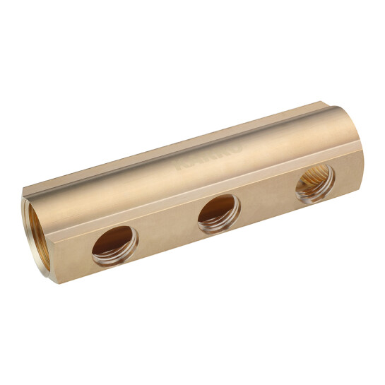 Головне фото - Колектор балка Karro на 3 виходи 1"x1/2" РВ латунний KR-2001