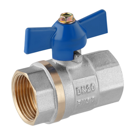Крани кульові Кран кульовий Valves 3/4" ВВ PN30 синій метелик