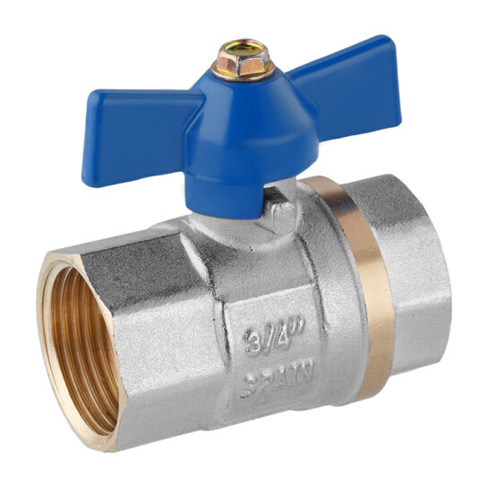 Додаткове фото - Кран кульовий Valves 3/4" ВВ PN30 синій метелик