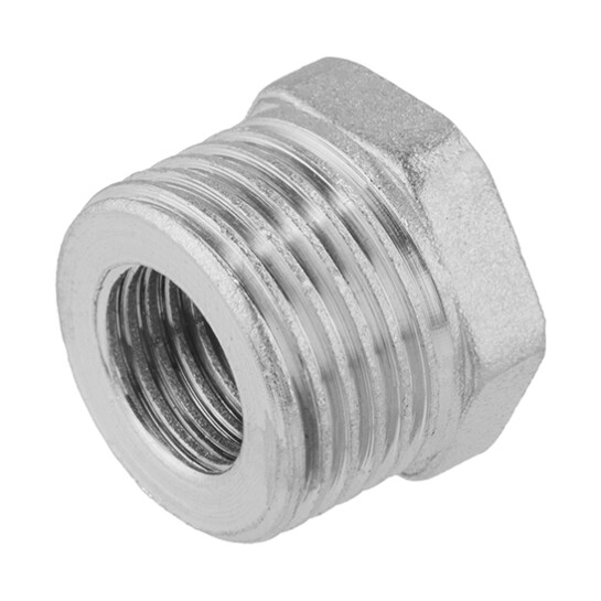 Додаткове фото - Футорка посилена під манометр LexLine 1/2"х1/4" ЗВ нікельована НК0703-Вн