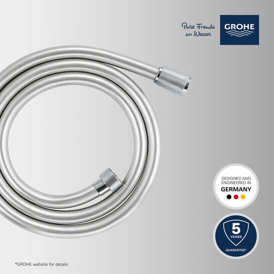 Додаткове фото - Шланг для душу Grohe VitalioFlex Silver TwistStop 1500 мм 27505001