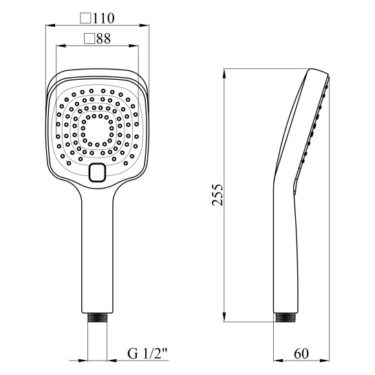 Додаткове фото - Лійка для ручного душу Kroner KRM - C726