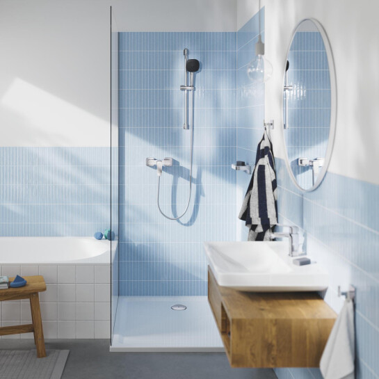 Додаткове фото - Змішувач для раковини Grohe QuickFix Dice S-Size 1018560000 з донним клапаном