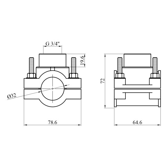 Додаткове фото - Врізка ПЕ STR 32х3/4"