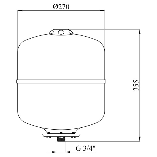 Додаткове фото - Розширювальний бак Grandwater PTV12