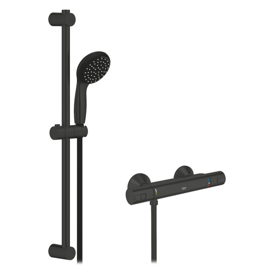 Змішувачі для душу Змішувач термостатичний для душу Grohe QuickFix Start Black UA303908T1