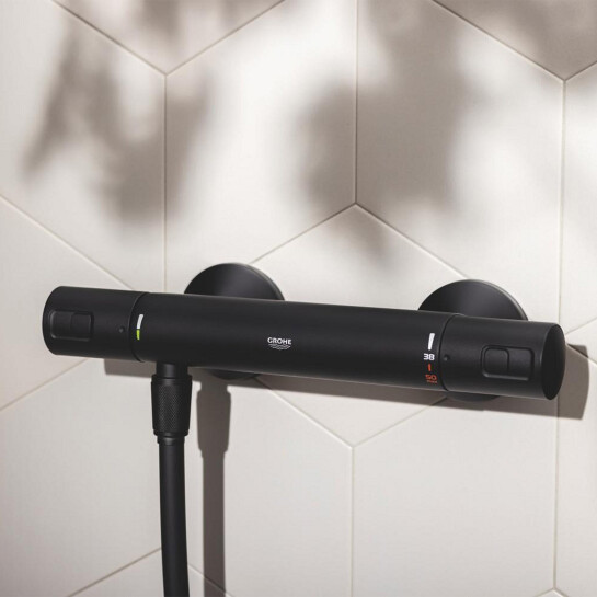 Додаткове фото - Змішувач термостатичний для душу Grohe QuickFix Start Black UA303908T1
