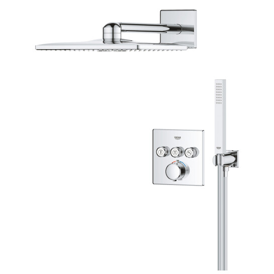 Додаткове фото - Душова система прихованого монтажу термостатична Grohe QuickFix Precision SmartControl Cube 34875000 