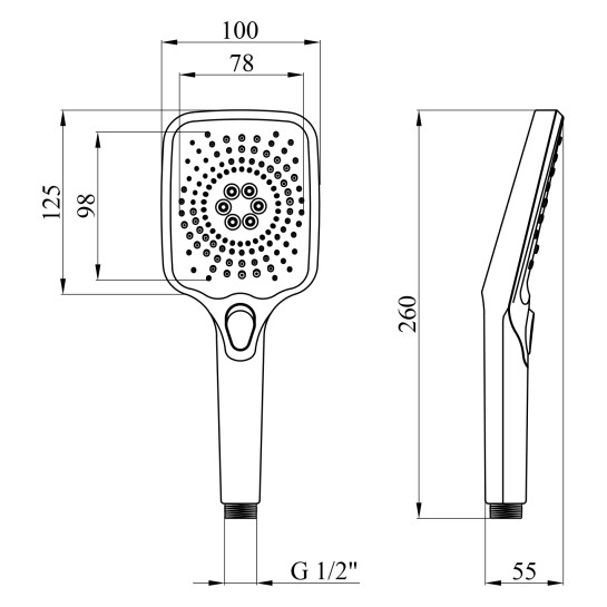 Додаткове фото - Лійка для ручного душу Kroner KRM - C727