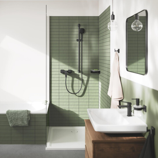 Додаткове фото - Змішувач для раковини Grohe QuickFix Dice S-Size 1018562430 з донним клапаном