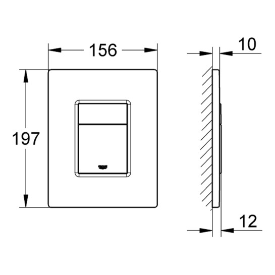 Додаткове фото - Панель змиву для унітаза Grohe Skate Cosmopolitan 38732000