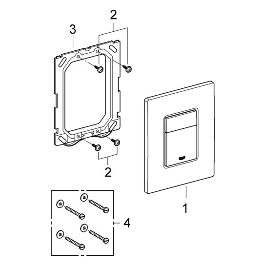 Додаткове фото - Панель змиву для унітаза Grohe Skate Cosmopolitan 38732000