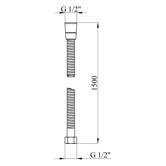 Додаткове фото - Шланг для душу Kroner KRM - C606 Anti-Twist 150 см