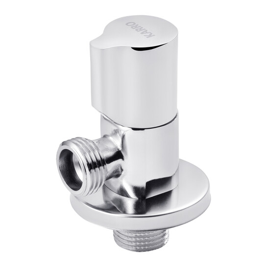 Крани приладові Кран приладовий для підключення Karro 1/2"x1/2" ЗЗ хромований KR-3120 New