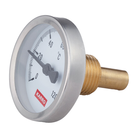 Додаткове фото - Термометр Karro 1/2" 80 мм 120°С KR-1039