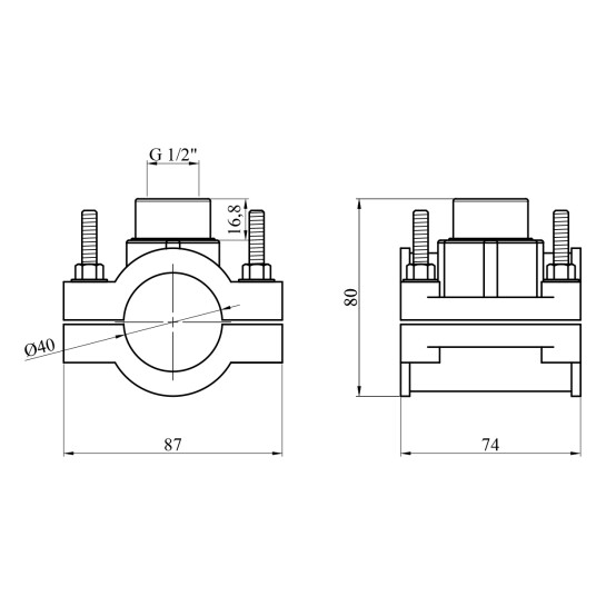 Додаткове фото - Врізка ПЕ STR 40х1/2"