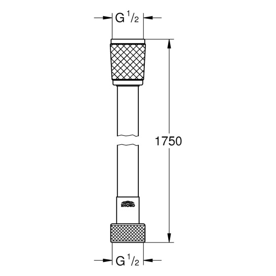 Додаткове фото - Шланг для душу Grohe QuickFix VitalioFlex Comfort TwistStop 1750 мм 28745002