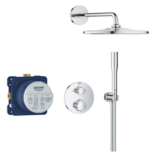 Додаткове фото - Душова система прихованого монтажу термостатична Grohe QuickFix Precision з Vitalio Rain Mono 310 34880000