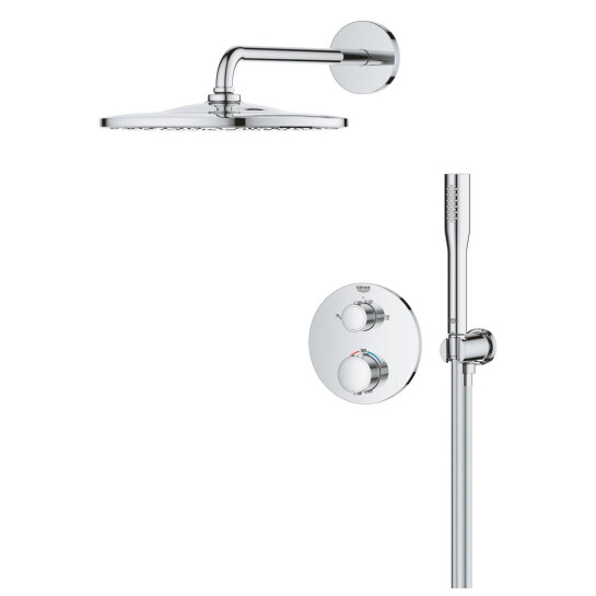 Додаткове фото - Душова система прихованого монтажу термостатична Grohe QuickFix Precision з Vitalio Rain Mono 310 34880000