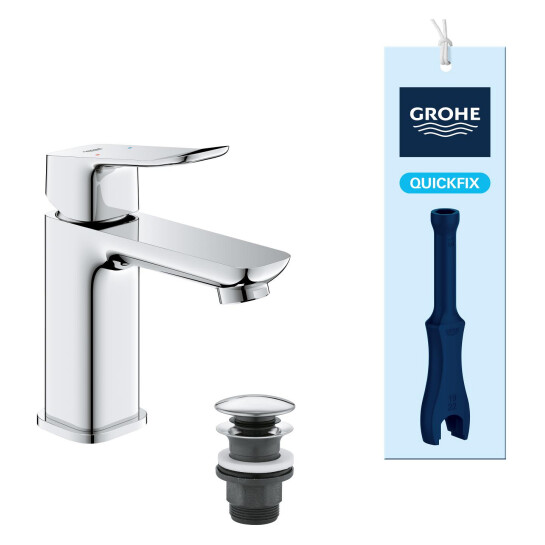 Додаткове фото - Змішувач для раковини Grohe QuickFix Dice S-Size 1018570000 з донним клапаном