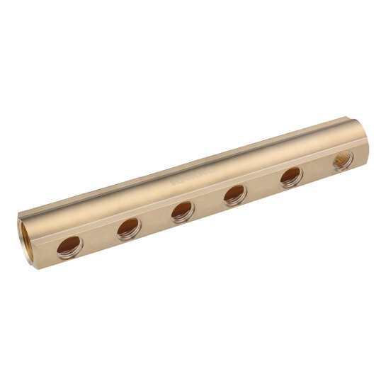 Головне фото - Колектор балка Karro на 6 виходів 1"x1/2" РВ латунний KR-2001