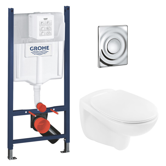 Інсталяції Комплект унітаза з інсталяцією 4 в 1 Grohe Solido Surf UA38971574A