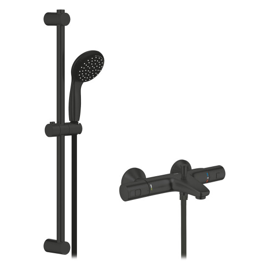 Змішувачі для ванної Змішувач термостатичний для ванни Grohe QuickFix Precision Start Black UA303907T1