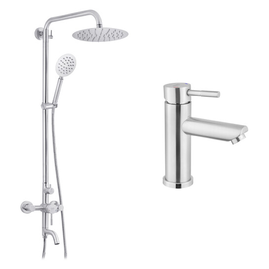 Головне фото - Набор 2 в 1 душова система Kroner Edelstahl Klassisch-ESG063 + змішувач Edelstahl Klassisch-ESG010