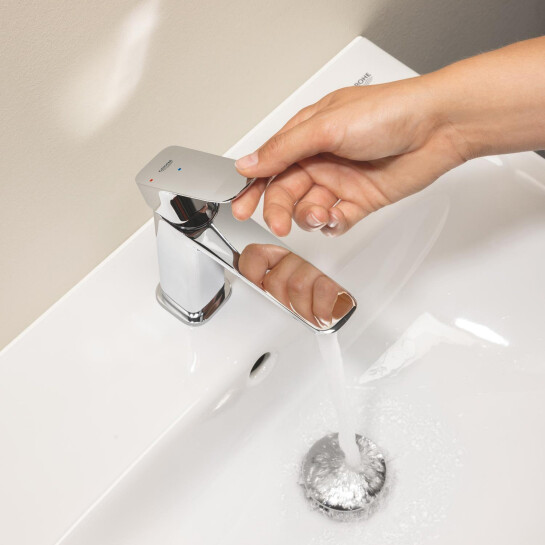 Додаткове фото - Змішувач для раковини Grohe QuickFix Dice ES S-Size 1018610000 з донним клапаном