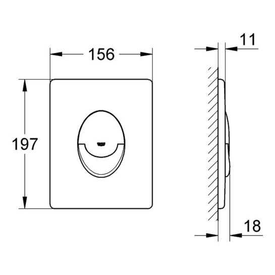 Додаткове фото - Панель змиву для унітаза Grohe Skate Air 38505P00