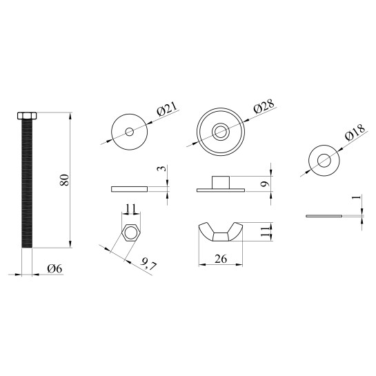 Додаткове фото - Кріплення бачка до унітаза Direct 80 мм (нержавіюча сталь)