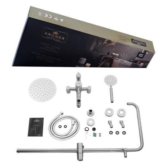 Додаткове фото - Душова система Kroner KRP Edelstahl Klassisch - ESG063