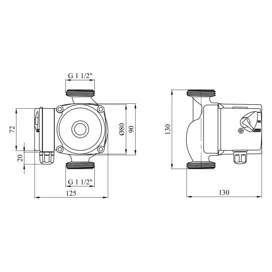 Додаткове фото - Насос циркуляційний Forwater GPD 25/4-130 (Grundfos)